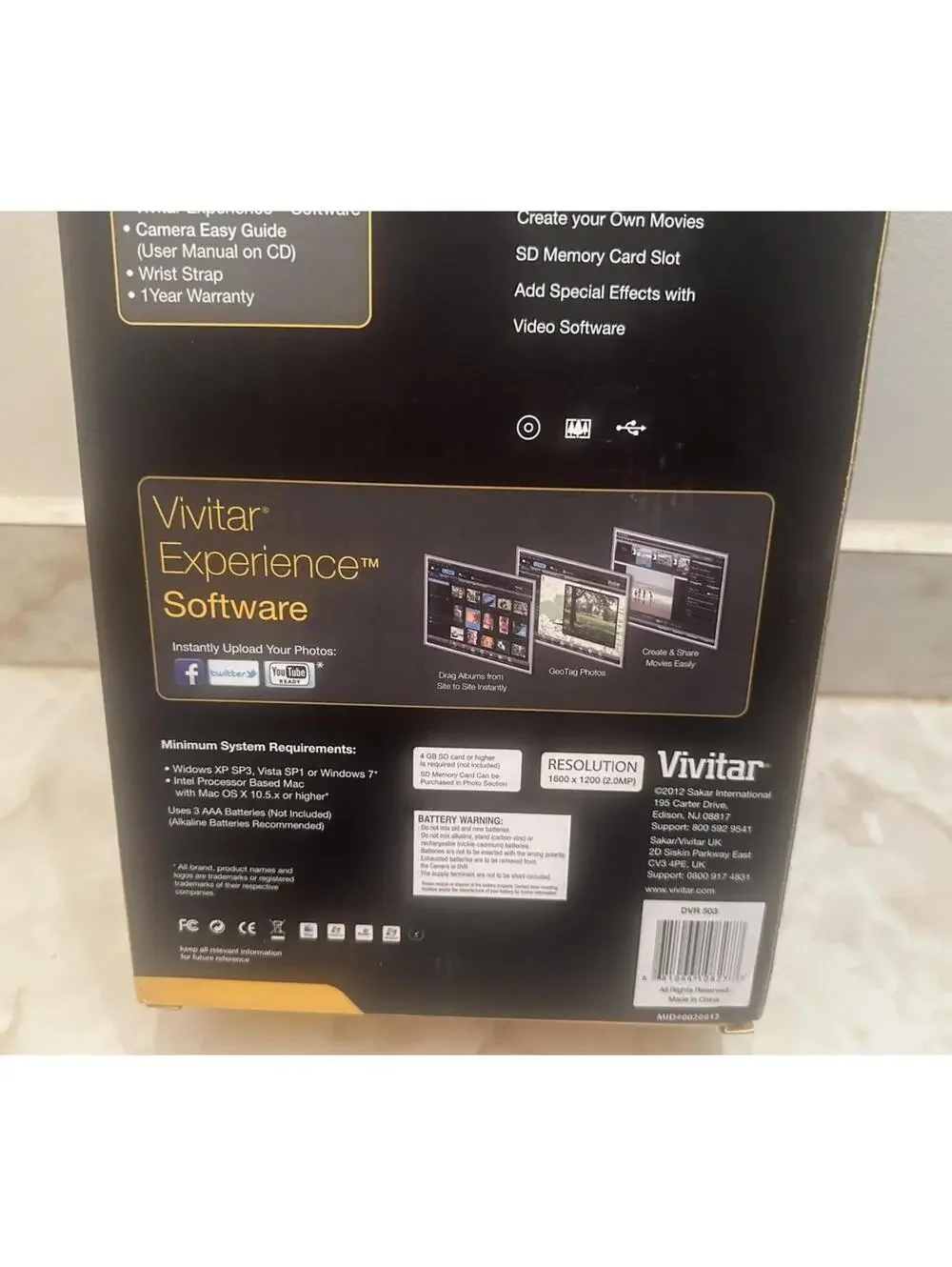 Vivitar Digital Video Recorder HD DVR 506 Camcorder Camera 4x Digital Zoom NEW